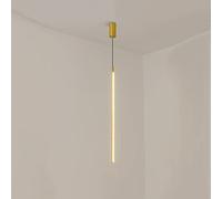 MSGIRVLZL Lampes Suspendues Linéaires À Long Tube, Lampe Suspendue À Flûte En Métal Ultra-Mince Avec Abat-Jour En Silicone, Lampes À Suspension Cylindriques En Fer, Lumière D'Ambiance De Plafond Mural