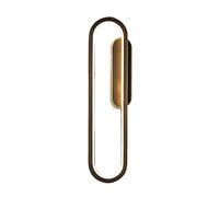 MSGIRVLZL Lèche-Mur Linéaire Créatif, Anneau En Laiton Noir, Applique Murale Moderne 18 W Led 3 Modes De Couleur, Éclairage Décoratif De Chevet Simple Pour Chambre À Coucher