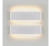MSGIRVLZL Lot De 2 Appliques Murales À Panneau Ultra Fin, Applique Murale À Longue Bande En Métal, Lampes Murales Modernes À Source De Lumière Led 12 W À Économie D'Énergie, Appliques Murales Simples