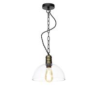 MSGIRVLZL Luminaire Suspendu À Chaîne Pour Cuisine Et Salle À Manger, Culot Moyen E26/E27, Construction En Métal Avec Verre Transparent, Ampoule Non Incluse