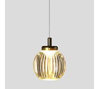 MSGIRVLZL Luminaire Suspendu De Chevet De Chambre À Coucher Dorée, Lustre En Boule De Verre Créatif, Moderne 5W Led 3000K - Lumières Suspendues À Lumière Chaude, Lampes À Suspension D'Éclairage Décora