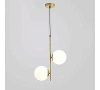 MSGIRVLZL Luminaire Suspendu De Chevet De Haricot Magique Créatif, Lampes Suspendues En Métal Doré Avec Abat-Jour En Boule De Verre, Lustre D'Éclairage De Restaurant Moderne, Lampes À Suspension De Ch