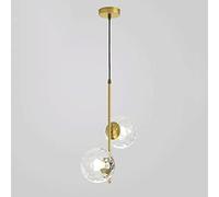 MSGIRVLZL Luminaire Suspendu De Chevet De Haricot Magique Créatif, Lampes Suspendues En Métal Doré Avec Abat-Jour En Boule De Verre, Lustre D'Éclairage De Restaurant Moderne, Lampes À Suspension De Ch