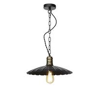 MSGIRVLZL Luminaire Suspendu En Forme De Parapluie - Lampes Suspendues Au Plafond Réglables En Hauteur Pour Cuisine Et Salle À Manger, Construction En Métal Noir/M
