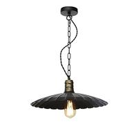 MSGIRVLZL Luminaire Suspendu En Forme De Parapluie - Lampes Suspendues Au Plafond Réglables En Hauteur Pour Cuisine Et Salle À Manger, Construction En Métal Noir/L