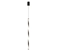 MSGIRVLZL Luminaire Suspendu Moderne À Led 13 W, 30,7" De Longues Bandes En Spirale, Lampe À Suspension Décorative Simple, Lampes À Atmosphère Linéaire De Chevet De Chambre À Coucher, Plafonnier Noir/