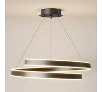MSGIRVLZL Luminaires Suspendus Créatifs En Métal Pour Chambre À Coucher, Lampe Suspendue Au Plafond À Décor De Salle À Manger À Led Moderne À Intensité Variable, Suspension De Salon En Anneau De Fer,