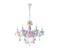 MSGIRVLZL Lustre De Lampe Pendante De Gouttelettes De Verre De Cristal - Plafonnier Pour La Chambre D'Enfants, La Chambre À Coucher, Le Salon - Plafonnier Coloré D'Enfants Décoration Intérieure De La