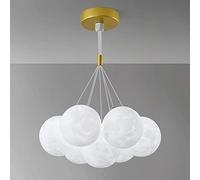MSGIRVLZL Lustres De Chambre D'Enfants Créatifs À 7 Lumières, Lampe D'Ambiance D'Éclairage Décoratif De Lune En Acrylique, Suspension De Chambre De Princesse Minimaliste Moderne, Lampes Suspendues De
