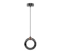 MSGIRVLZL Lustres D'Îlot De Cuisine, Suspension À Anneau Créatif Avec Finition Noire Perle, Lampes De Suspension De Chevet À Led Modernes, Lampe Suspendue À Éclairage Décoratif De Salle À Manger Minim