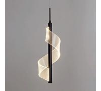 MSGIRVLZL Nordic Restaurant Pendentif Lumières Minimaliste Led 3W Lampe Suspendue Acrylique + Matériel De Galvanoplastie Plafonnier Suspension Lampes Décoration Maison Éclairage Intérieur/Black-Natura