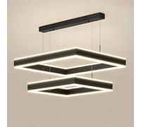 MSGIRVLZL Plafonnier Carré En Aluminium À 2 Lumières, Luminaires De Salon À Led Modernes, Lumière D'Ambiance De Décoration De Salle À Manger Minimaliste, Lampes À Suspension D'Îlot De Cuisine Créative