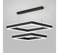 MSGIRVLZL Plafonnier Carré En Aluminium À 2 Lumières, Luminaires De Salon À Led Modernes, Lumière D'Ambiance De Décoration De Salle À Manger Minimaliste, Lampes À Suspension D'Îlot De Cuisine Créative