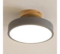 MSGIRVLZL Plafonnier De Couloir Rond, Mini Plafonnier En Métal Avec Abat-Jour En Acrylique Blanc, Plafonniers De Couloir Gris, Luminaire De Plafond Moderne À Led 13W Pour Dessus De Vanité De Salle De