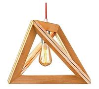 MSGIRVLZL Plafonnier En Bois Suspendu - Lampes Suspendues Triangulaires Créatives Pour Table À Manger Bureau Salon Chambre Grenier Café [Classe Énergétique