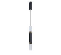 MSGIRVLZL Plafonnier Suspendu À Tube Long, Projecteur Cylindrique À Led Moderne, Suspension À Hauteur Réglable, Lampe Suspendue Minimaliste Noire, Luminaires De Restaurant D'Îlot De Cuisine/Warm Light