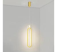 MSGIRVLZL Suspension À Anneau En Métal Avec Kit De Boule De Cristal, Lampes Suspendues Modernes À Led 12W 3 Modes De Couleur, Lampe À Suspension De Chevet Linéaire Pour Chambre À Coucher, Lustres Simp