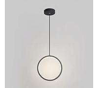 MSGIRVLZL Suspension À Anneau Linéaire, Lampe Suspendue En Métal D'Annulation Avec Abat-Jour En Silicone, Lustre Led Moderne - 10 W, Lampes À Suspension De Chevet Rondes, Lampes Rondes Ultra-Minces/Ne