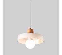 MSGIRVLZL Suspension De Salle À Manger, Lustre En Bois Avec Abat-Jour En Verre, Luminaire E27, Lampe Suspendue Décorative Du Milieu Du Siècle, Lampes Suspendues Minimalistes Nordiques Pour Îlot De Cui
