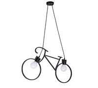 MSGIRVLZL Suspension De Vélo - 2 Lumières, Lustre En Fer Forgé Réglable En Hauteur Pour Chambre À Coucher Salle À Manger Bar Café Lampes Suspendues Créatives Uniques/Noir