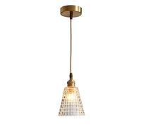 MSGIRVLZL Suspension En Laiton, Lampe Suspendue En Verre, Luminaires E27, Lampes À Suspension Cylindriques, Lampes Décoratives Rétro Industrielles Pour Villa, Chambre, Îlot De Cuisine