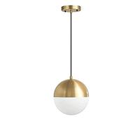 MSGIRVLZL Suspension Industrielle Du Milieu Du Siècle, Luminaires Suspendus En Bronze Jaune, Plafonniers Suspendus E27 Avec Cordon Réglable Pour Îlot De Cuisine, Salle De Bain, Salle À Manger