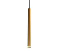 MSGIRVLZL Suspension Linéaire En Laiton, Lampe Suspendue À Flûte En Cuivre Avec Abat-Jour En Acrylique, Lustre Led Moderne - Mode 3 Couleurs, Lampes À Suspension À Tube Long Ultra-Mince Pour Îlot De C