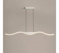 MSGIRVLZL Suspension Linéaire En Métal De 59 Pouces, Luminaire Suspendu Moderne À Led 42 W À Intensité Variable, Lampe À Suspension À Longue Bande De Restaurant Créatif, Îlot De Cuisine Simple Au-Dess