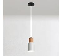 MSGIRVLZL Suspension Minimaliste Moderne, Lampes Suspendues De Chevet De Mini Chambre À Coucher, Lustre Cylindrique En Bois Massif, Lampe À Suspension Créative En Aluminium, Lampes À Éclairage Réglabl