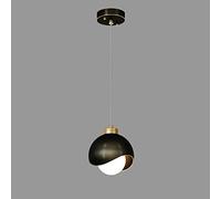 MSGIRVLZL Suspension Sphérique En Laiton, Lampes Suspendues Earth, Kit D'Éclairage E27, Lampe De Chevet Minimaliste Pour Chambre À Coucher, Lampes À Suspension En Cuivre Poli Noir Pour Canapé, Salle À