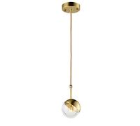 MSGIRVLZL Suspension Sphérique, Lampe Suspendue En Laiton Avec Abat-Jour Boule De Verre, Lustre D'Éclairage Décoratif De Chevet, Lampes À Suspension Réglables En Cuivre, Lampes Suspendues Minimalistes