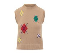 MSGM - Top sin mangas de cuello redondo - Knitwear - Mujer - Marrón - S -