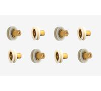 MSGsl - Kit de Rodamientos para Puertas de Mampara Ducha: 8 Unidades Ø 22 x 18 x 6 mm, con Tornillo incluido M4 - Piezas Duraderas para Puertas Correderas de Baños (8)