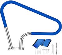 MSHGSKU Barandilla de Acero Inoxidable para escaleras de Piscinas enterradas - Incluye Placa Base de 49"x3", Resistente, Acceso Seguro para facilitar la Entrada y Salida.