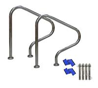 MSHGSKU Barandilla de Acero Inoxidable para Piscinas enterradas, pasamanos de Seguridad, barandilla para escaleras de Piscina con Cubierta Antideslizante, 1,2 m (4 pies)