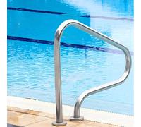 MSHGSKU Barandilla de Seguridad para Piscinas de Acero Inoxidable 304, barandilla de Piscina Engrosada de Color Plateado, barandilla para escaleras de Piscina, Protector Antideslizante para la salid