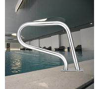 MSHGSKU Barandilla para Piscinas, barandilla de Seguridad de Acero Inoxidable 304 de Primera Calidad para Piscinas Interiores y Exteriores, barandilla Duradera para escalones (76,2 x 55,8 cm)