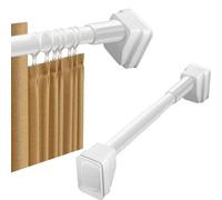 MSHGSKU Barra Extensible para Cortina de Ducha con Sistema de tensión, sin Necesidad de taladrar, Ajustable de 40 a 500 cm, con diseño de Muelle de Ø25 mm, Ideal para Cortinas de Red y baños (Blanca