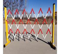 MSHGSKU Barrera de tráfico de Metal Ajustable, Barricada de Tijera portátil, Color Rojo, tamaño 1,2X, Ideal para Control de multitudes y Seguridad Industrial, Extensible y Duradera.