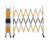 MSHGSKU Barrera de tráfico Extensible, Valla retráctil de Acero Inoxidable, Barricada metálica Industrial con Ruedas universales, Puerta de Barrera móvil Flexible para Seguridad y Control