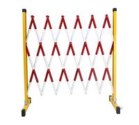 MSHGSKU Barrera de tráfico retráctil - Valla de Seguridad metálica móvil con Ruedas. Barrera Plegable para Exteriores, Ideal para garajes y escuelas. Construcción de Fibra de Vidrio. Color