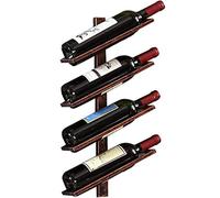 MSHGSKU Botellero de Hierro Forjado montado en la Pared para el hogar, Restaurante, Bar, Estante de exhibición Decorativo de Estilo Europeo, apilable y colocado oblicuamente, diseño Simple