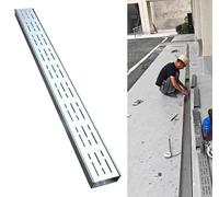 MSHGSKU Desagüe de Canal Exterior de Acero Inoxidable - Sistema de Drenaje ranurado para Patios y terrazas - Control eficaz de la acumulación de Agua - Tapa de desagüe Exterior