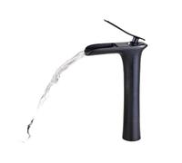 MSHGSKU Grifo para Lavabo de baño en Cascada, Mezclador de latón Cromado para encimera, Monomando de Agua fría y Caliente, Grifo Moderno para Lavabo de tocador para hogar y Cocina (Color: