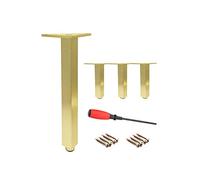 MSHGSKU Juego de 2 Patas de Mesa de Metal Ajustables, Patas para Muebles de 45/72 cm de Alto, Patas para Mesa de Comedor en Forma de V (Doradas, 6 cm/2,4 Pulgadas)