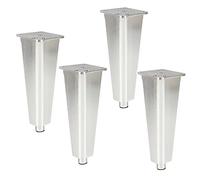 MSHGSKU Juego de 4 Patas Ajustables de aleación de Aluminio para Muebles, Patas Triangulares de Metal para Mesa de Centro, Mueble de TV, Mueble de baño y Otros Muebles, 20 cm/7,9 Pulgadas,
