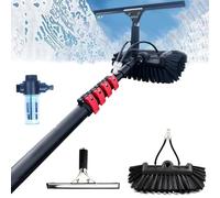 MSHGSKU Limpiador de techos Teles Squeee 3.6 de 10.8 m con Cepillo de Agua y dispensador de jabón. Limpiador Extensible para techos Conserva. Herramienta de Limpieza Exterior eficiente.