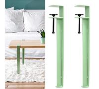MSHGSKU Patas de Mesa Ajustables en Forma de F de 71 cm con Clip para Mesa de Trabajo y Mesa de Bar, Juego de 2 Patas Verdes sin diseño de perforación