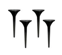 MSHGSKU Patas de Metal Ajustables para Muebles, Paquete de 4, de 23,6", de Acero Inoxidable, para sofá, de Repuesto para mesas de Centro, armarios, Muebles de TV, Camas y sillas (Negro cep