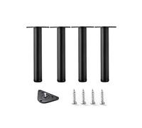 MSHGSKU Patas de Metal Ajustables para Muebles, Paquete de 4, Patas de Mesa de Repuesto de Acero Inoxidable, Patas de Cama de Altura Ajustable, Negras, 60 cm, sofás y escrit